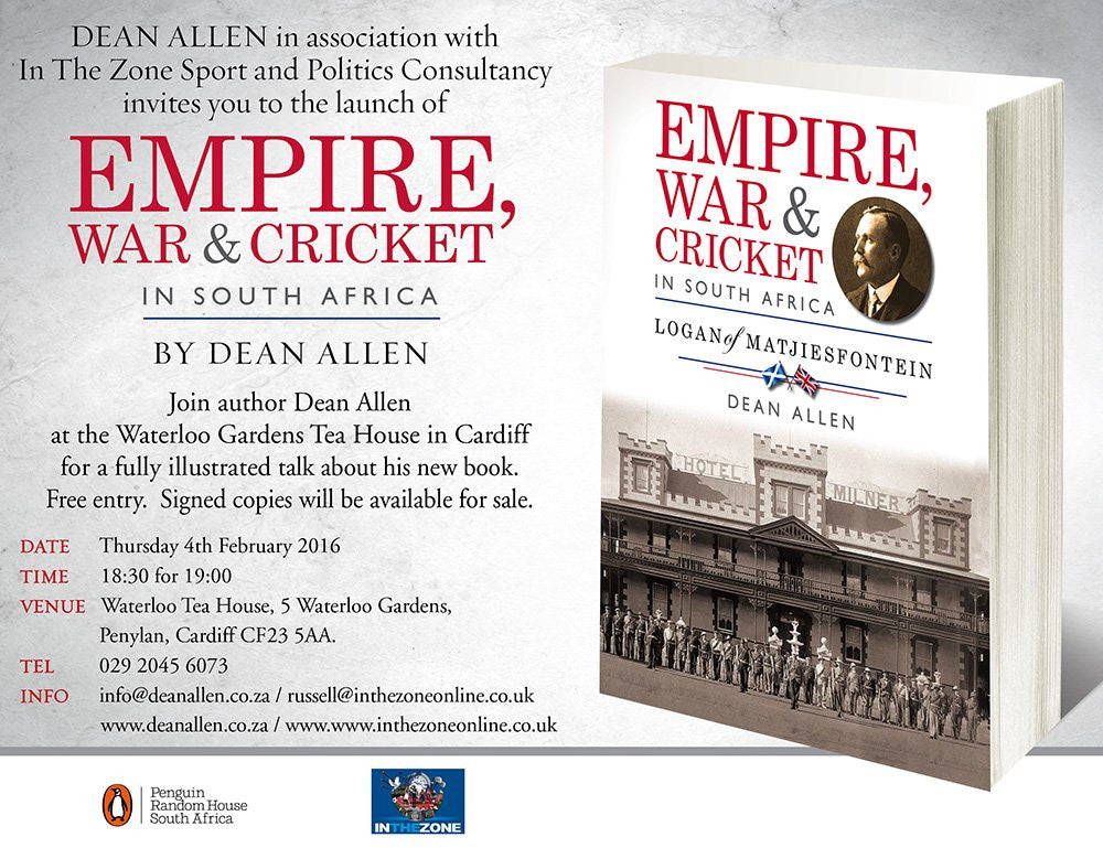 Empire, War, Cricket - Waterloo Gardens Teahouse - Thursday 4th February