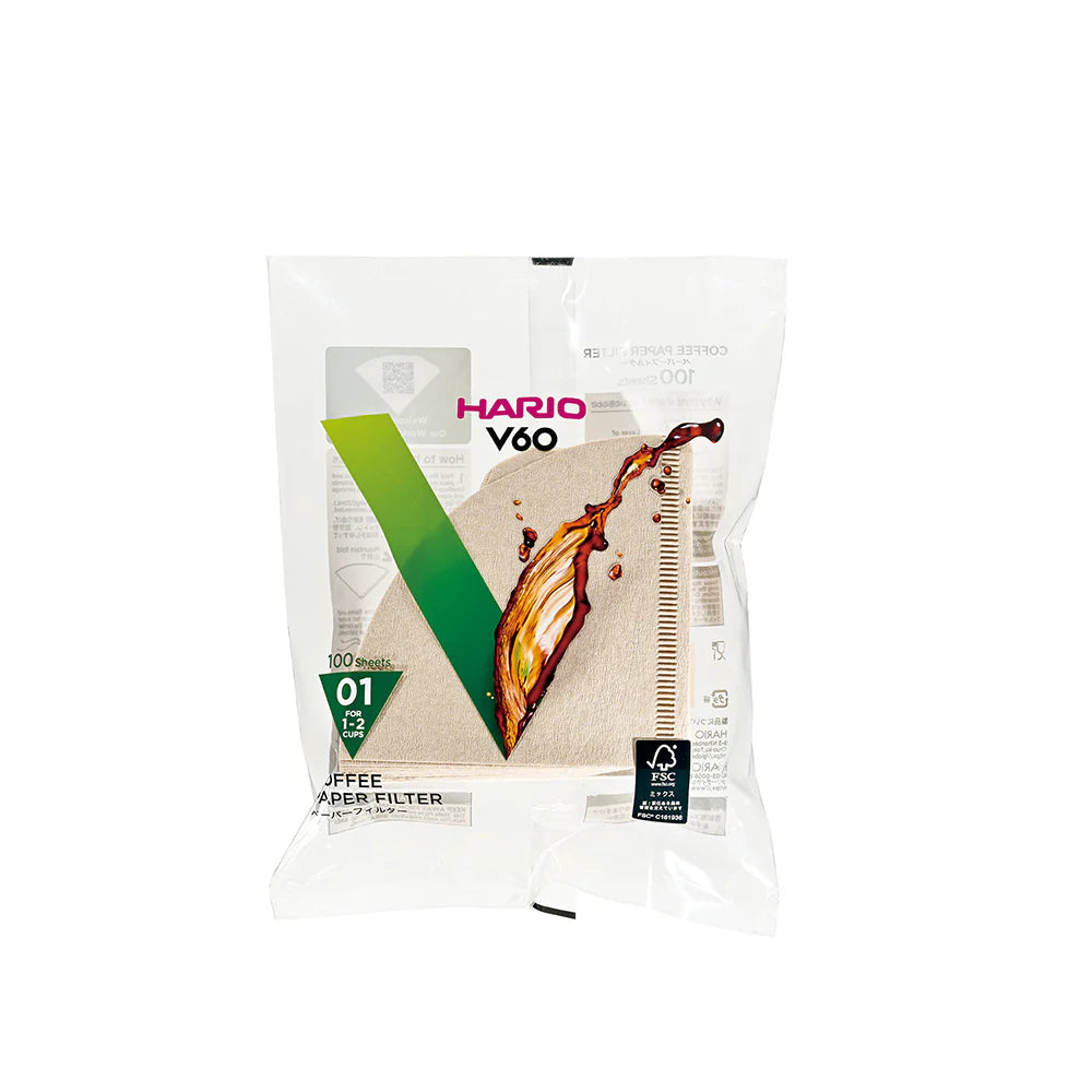 Hario V60 Filter Papers (100 Pack) in Bag