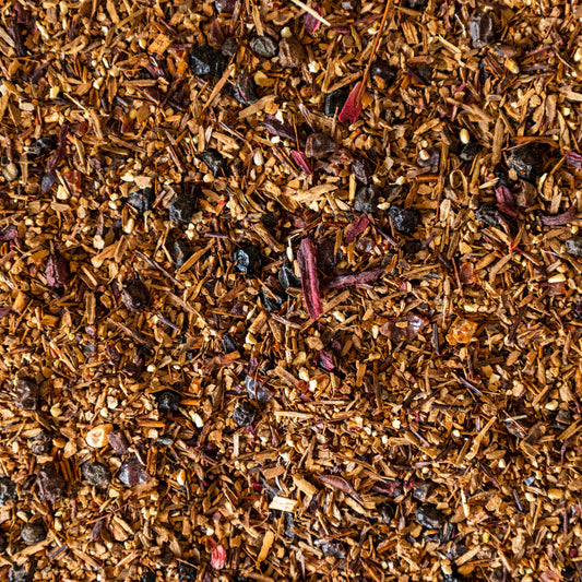 Cinnamon Spice Loose Leaf Tea featuring Rooibos, Cinnamon, Elderberry, Hibiscus & Ginger. 