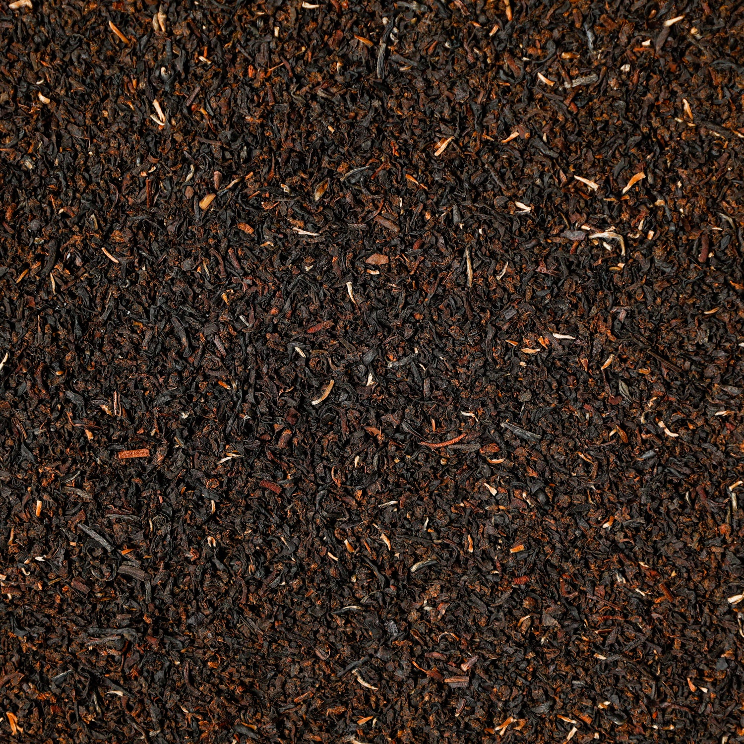 English Breakfast loose leaf tea. A black tea blend from Sri Lanka made up of BOP (broken orange pekoe). 