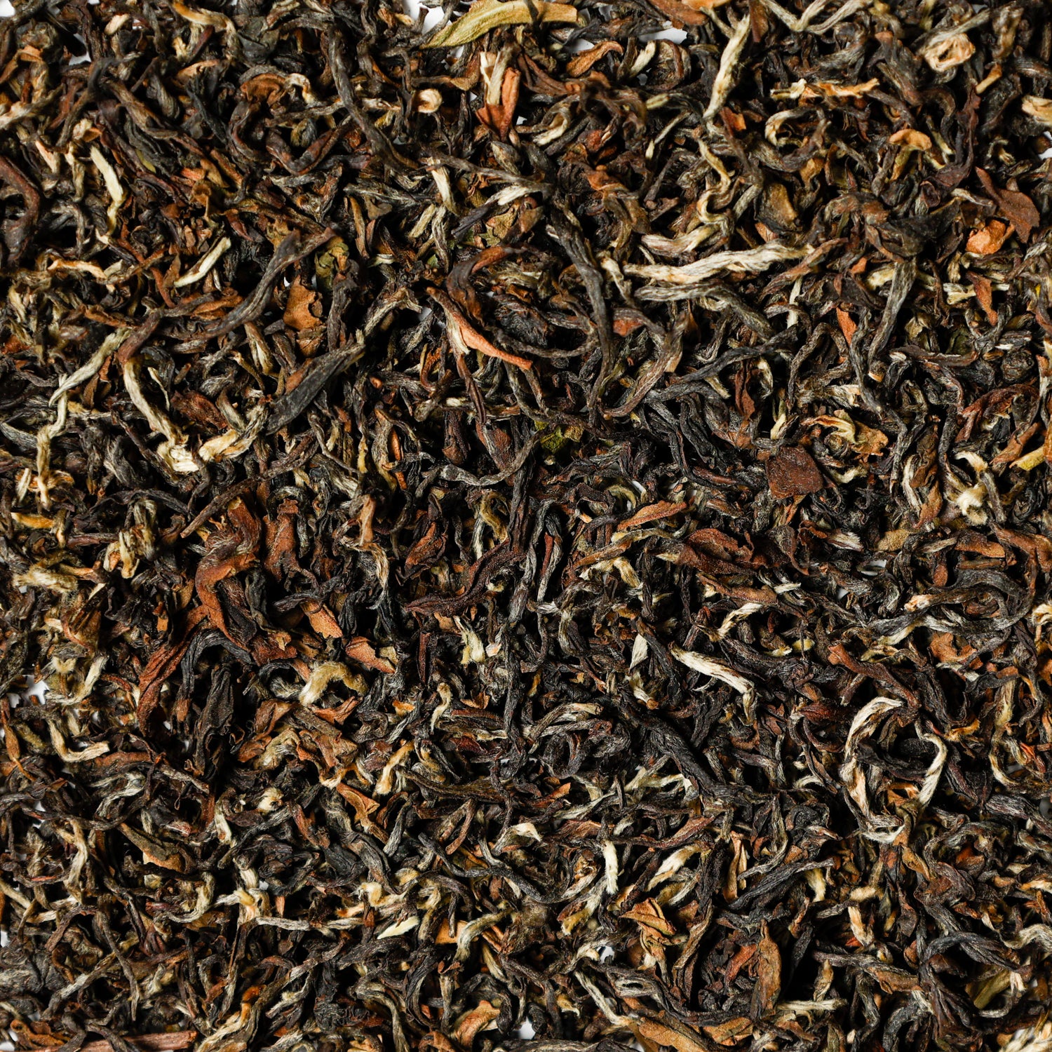 Meghalaya loose leaf tea. Black tea pictured as loose leaves. 